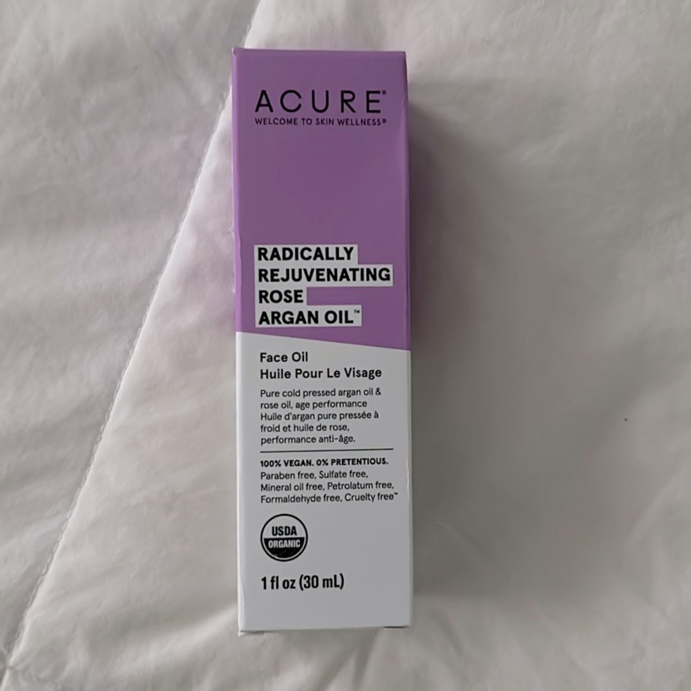 NWT Acure Radically Rejuvenating Rose Argan Oil